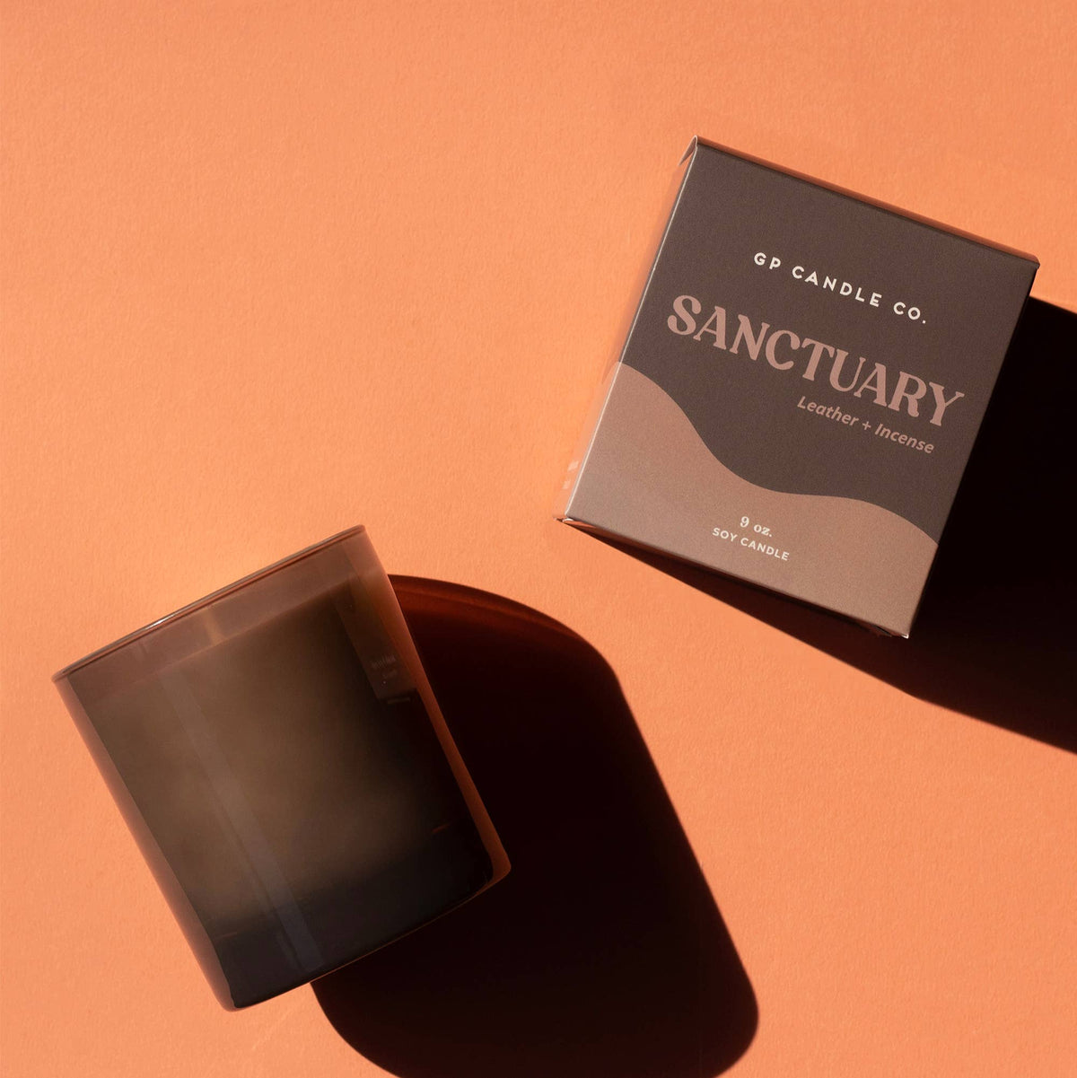 GP Candle Co. | Sanctuary 9 oz. Hue Candle (Leather + Incense)