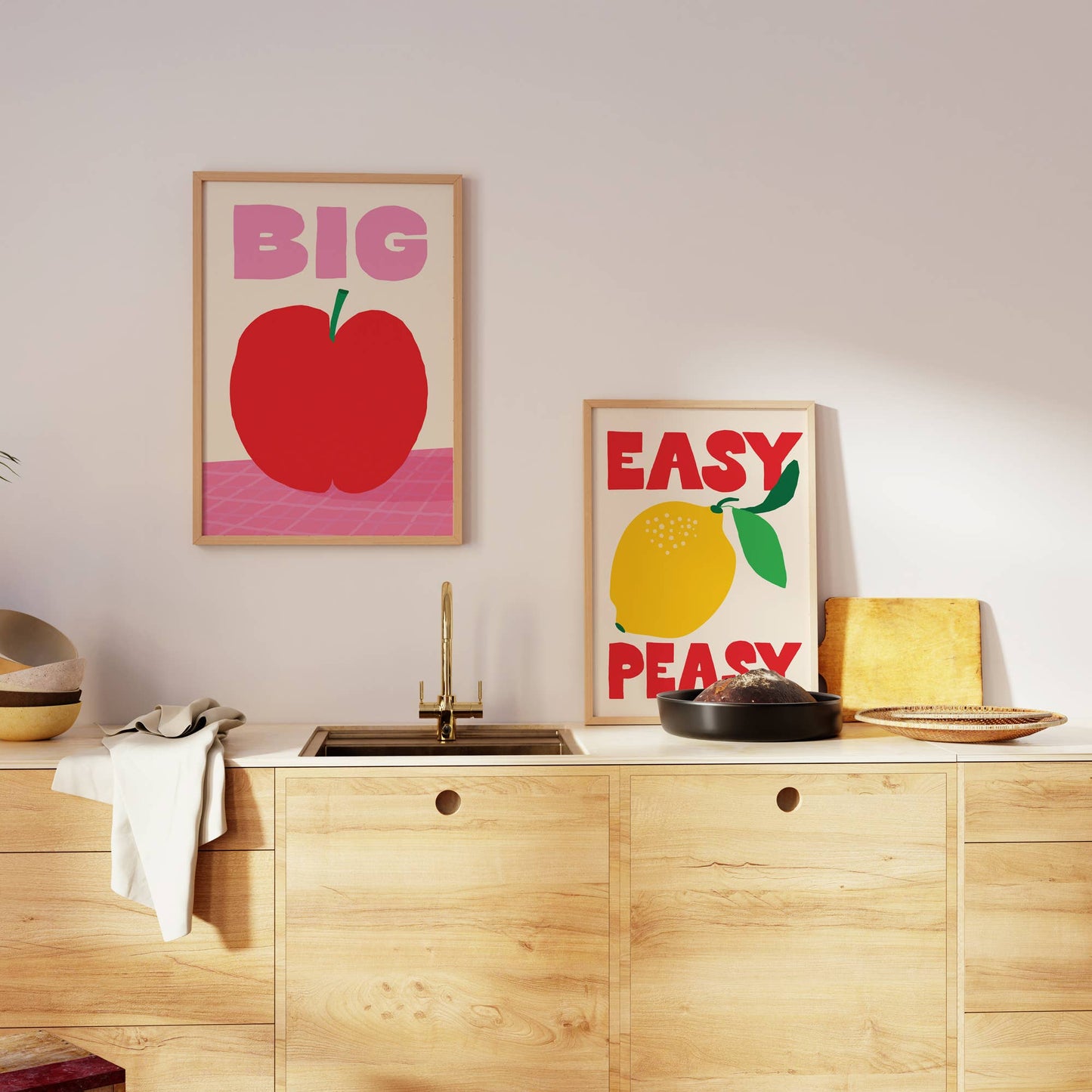 Easy Peasy Lemon Squeezy Print | Kitchen Art Print
