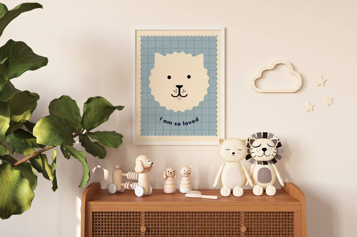 I Am So Loved | Cute Dog Affirmation Kids Print