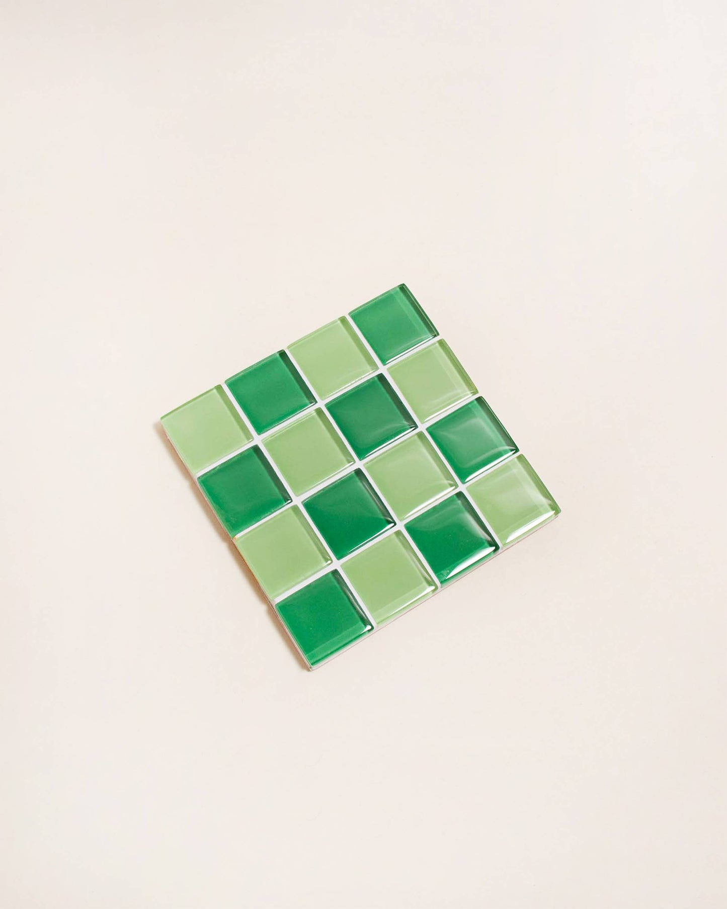 GLASS TILE COASTER - Green Appleo