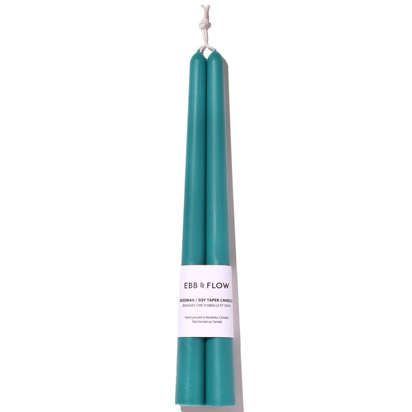 Beeswax/Soy Blend Taper Candles - Jade Green