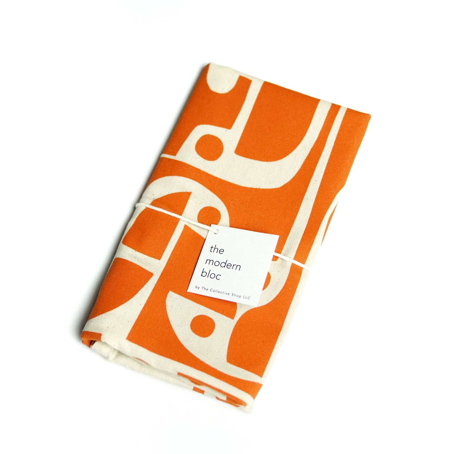 Mid Century Shapes - Screen-Printed Cotton Natural Tea Towel
