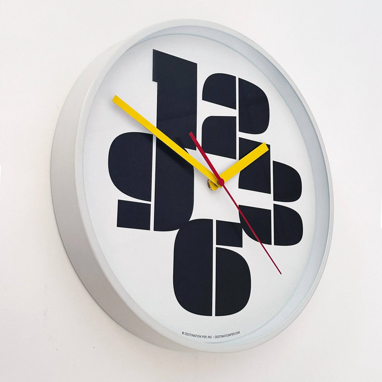 Mod Numbers Wall Clock - Black and White