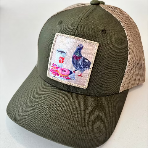 flyn_pigeons run on dunkin trucker hat