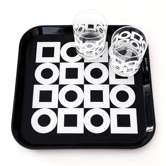 Modernista Cocktail Tray, Black, 13"