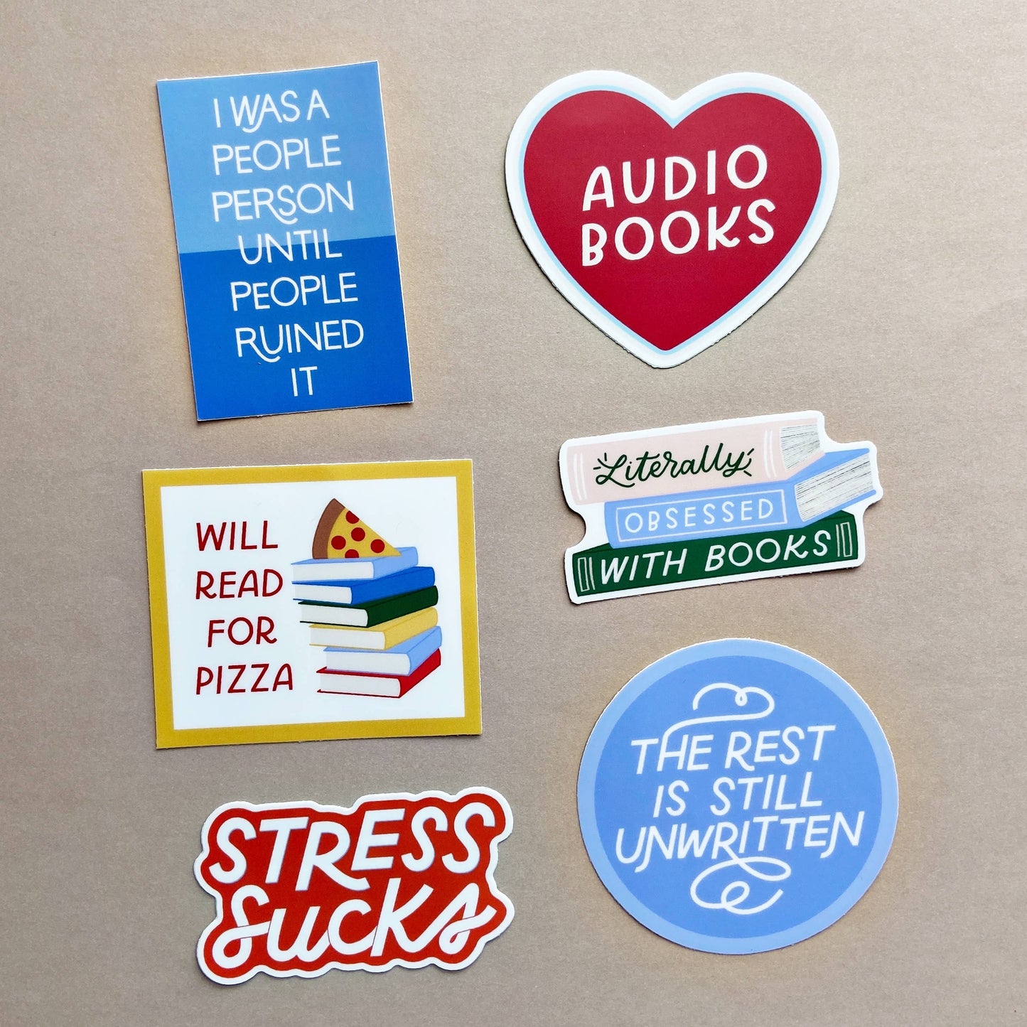 Literally Obsessed With Books Vinyl Sticker | Book Stickers