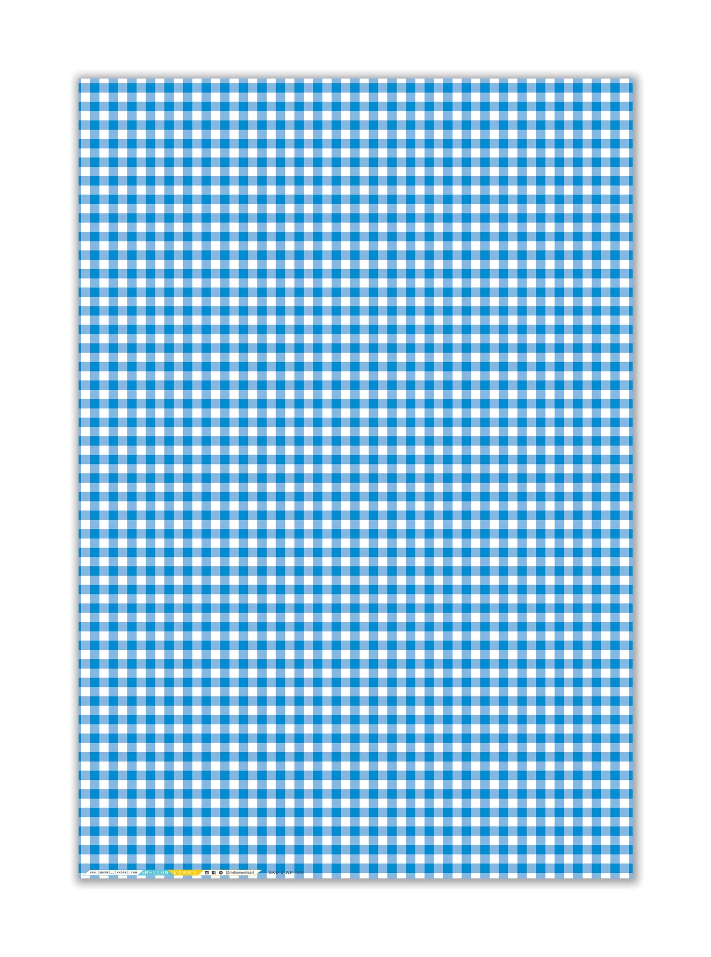 Mellowworks | BLUE GINGHAM CHECK Gift Wrap (SHEET)