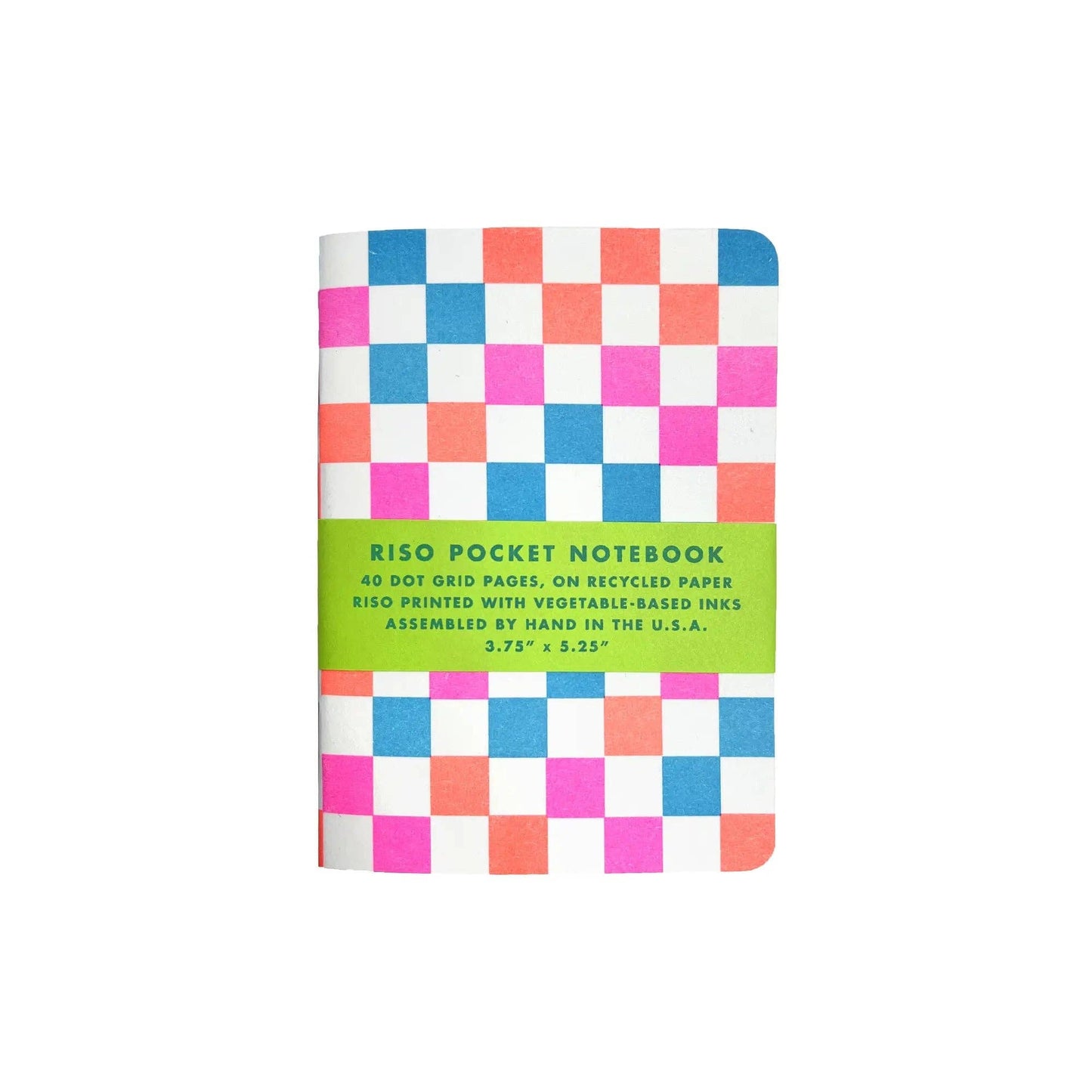 Next Chapter Studio | Risograph Pocket Notebook | Checkers