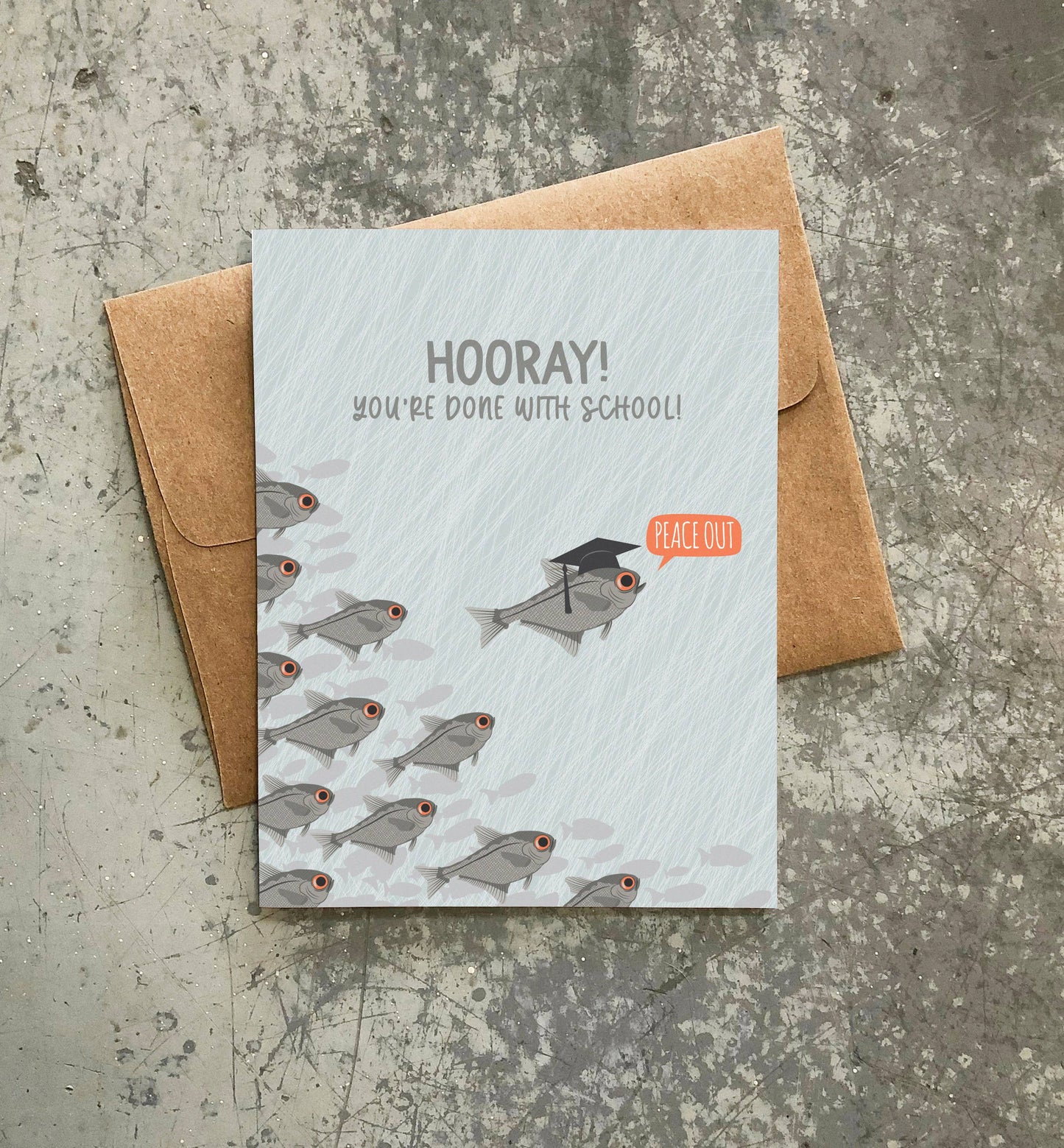 Modern Printed Matter | Done with School Graduation Card
