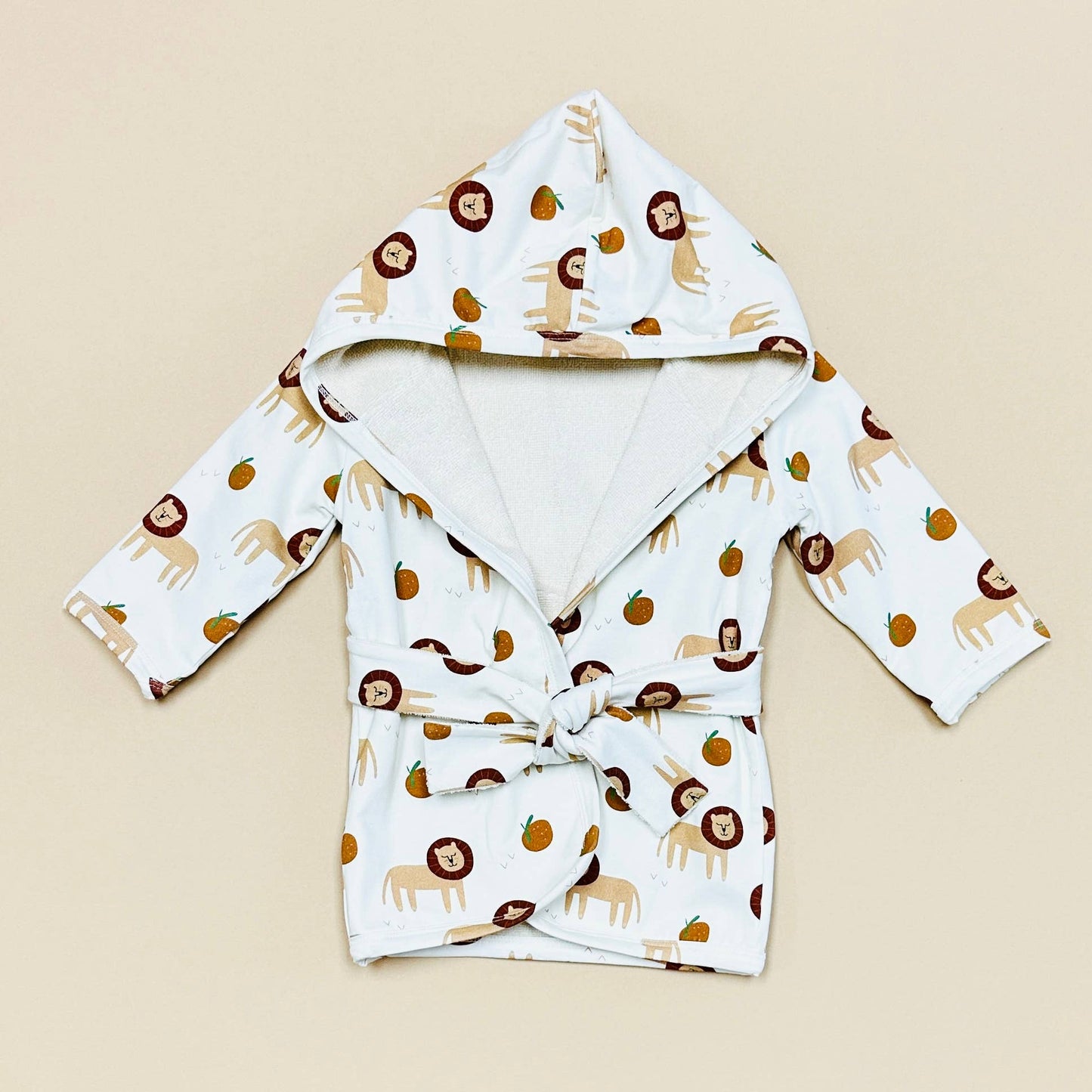 Viverano Organics | Lion Hooded Baby Bath Robe (Organic Cotton)