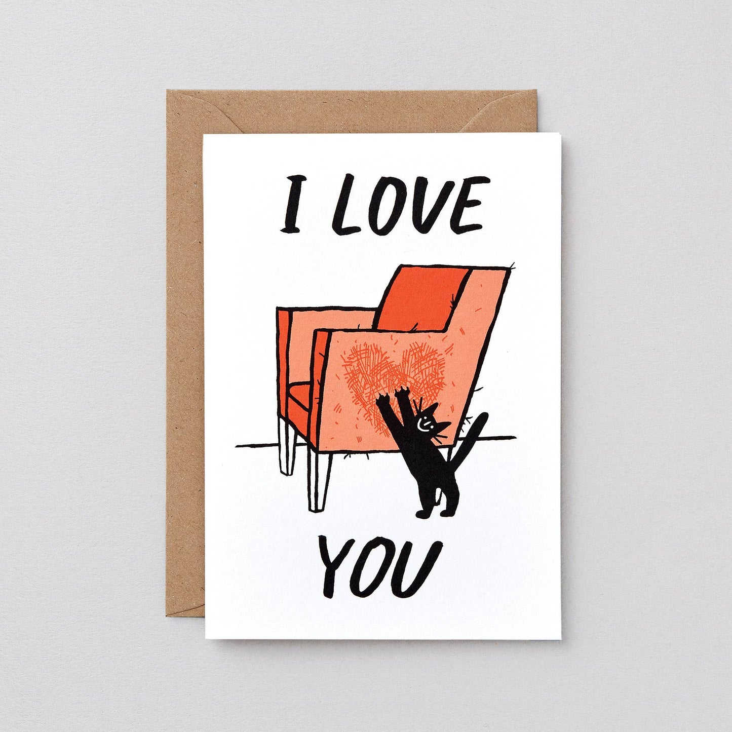 Cat Love Greetings Card
