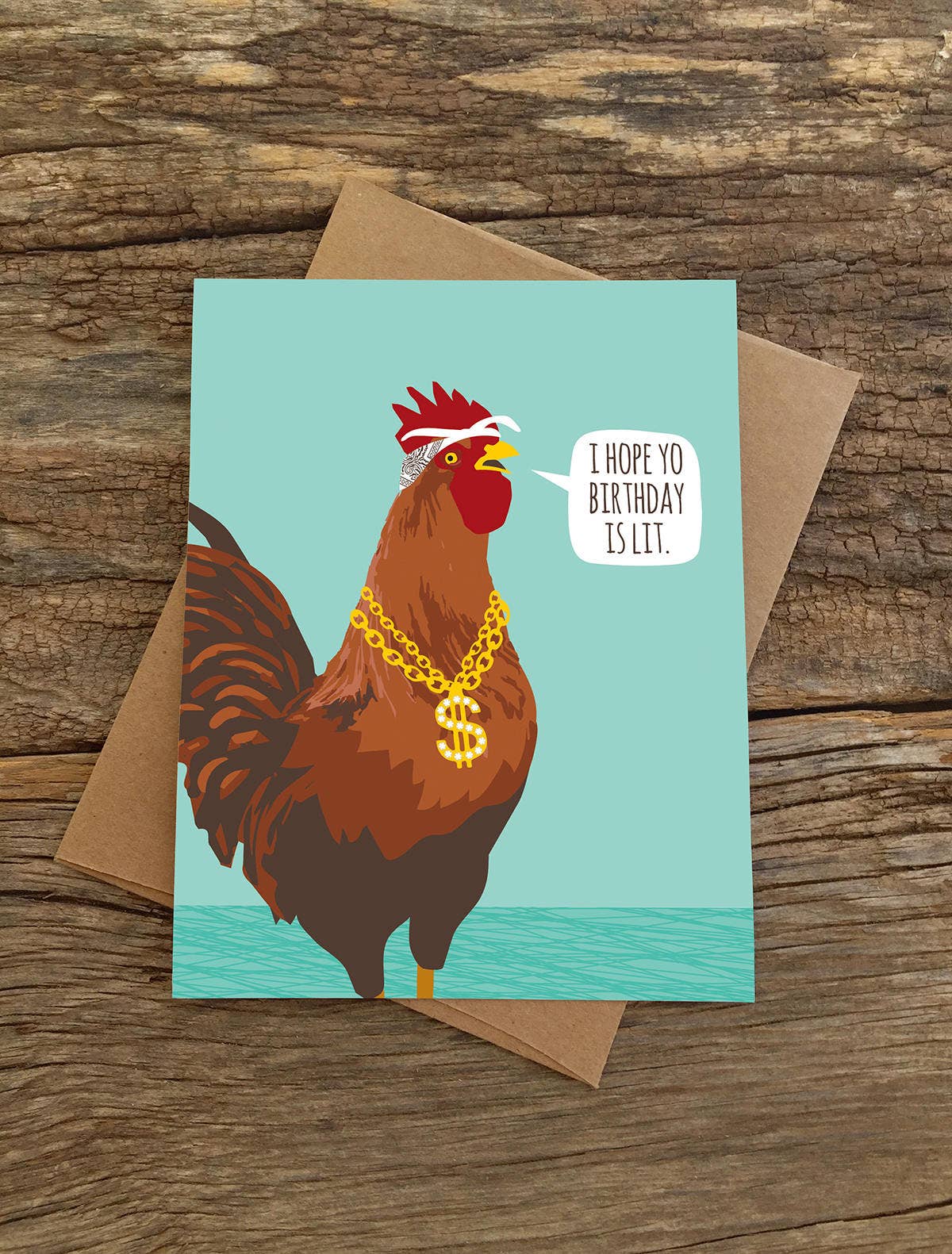 Modern Printed Matter | Lit Rooster Birthday Card