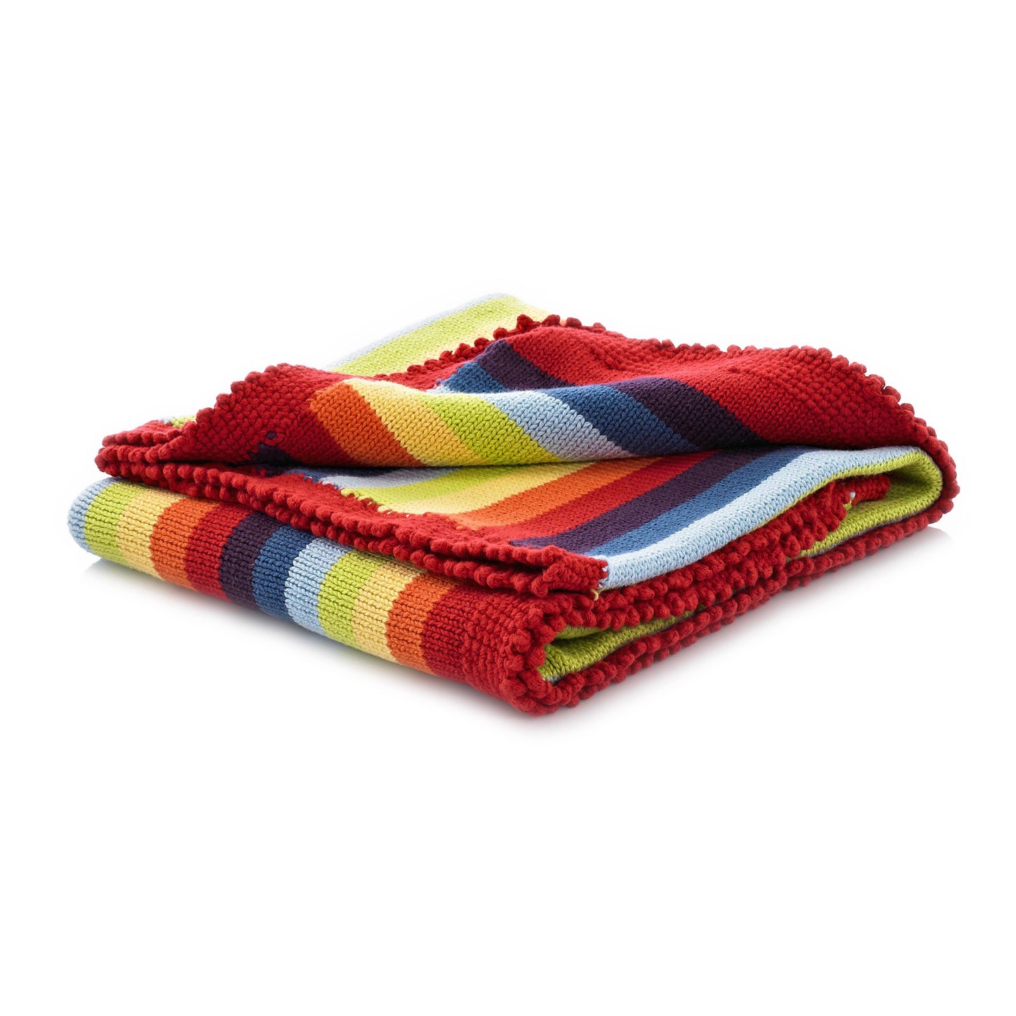 Pebble | Handmade Knit Baby Blanket | Rainbow