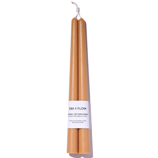 Beeswax/Soy Blend Taper Candles - Mustard