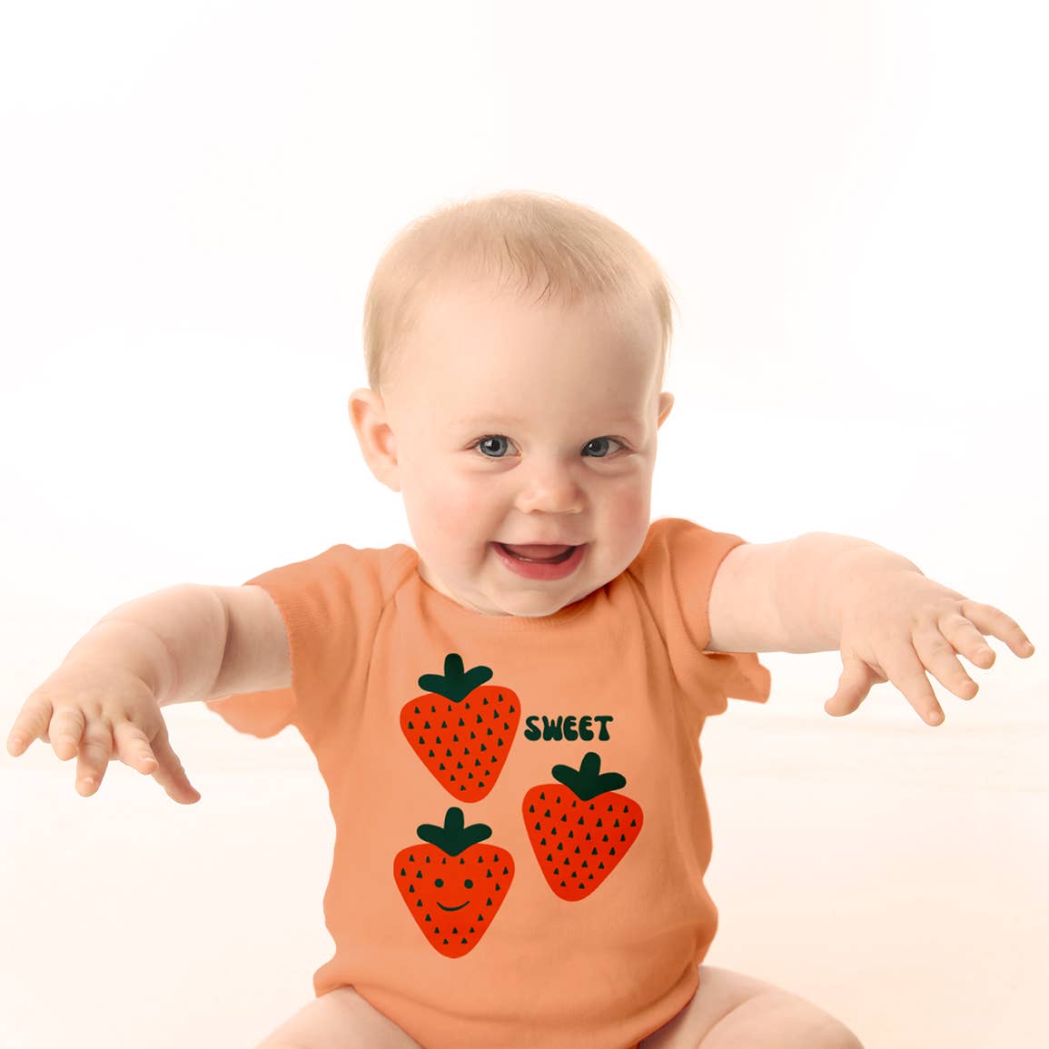 Cute Strawberry  Strawberries Baby Bodysuit