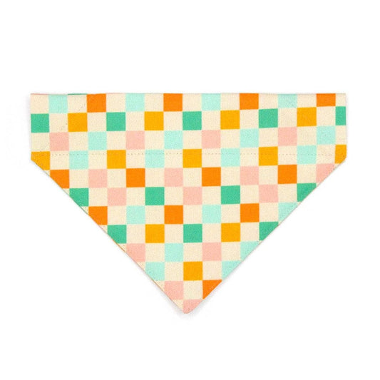 "Checkmate" - Pastel Checkered Bandana for Cats + Small Dogs