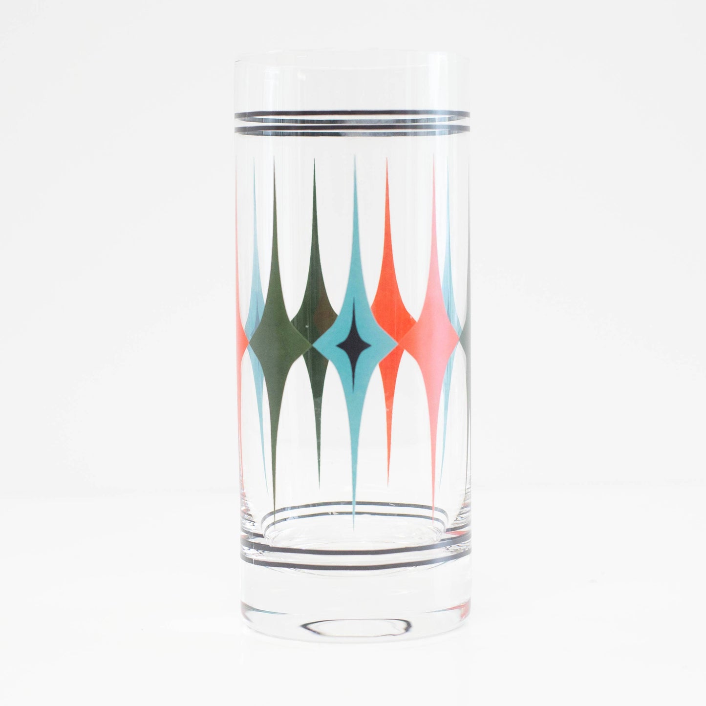 Mod Lounge | Starlight Diamond Rows Vintage Highball Tall Cocktail Glass