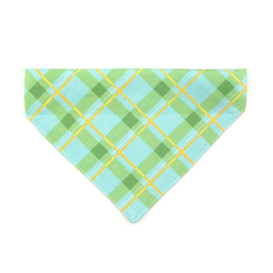 "Carmel" - Green Plaid Bandana For Cats & Small Dogs
