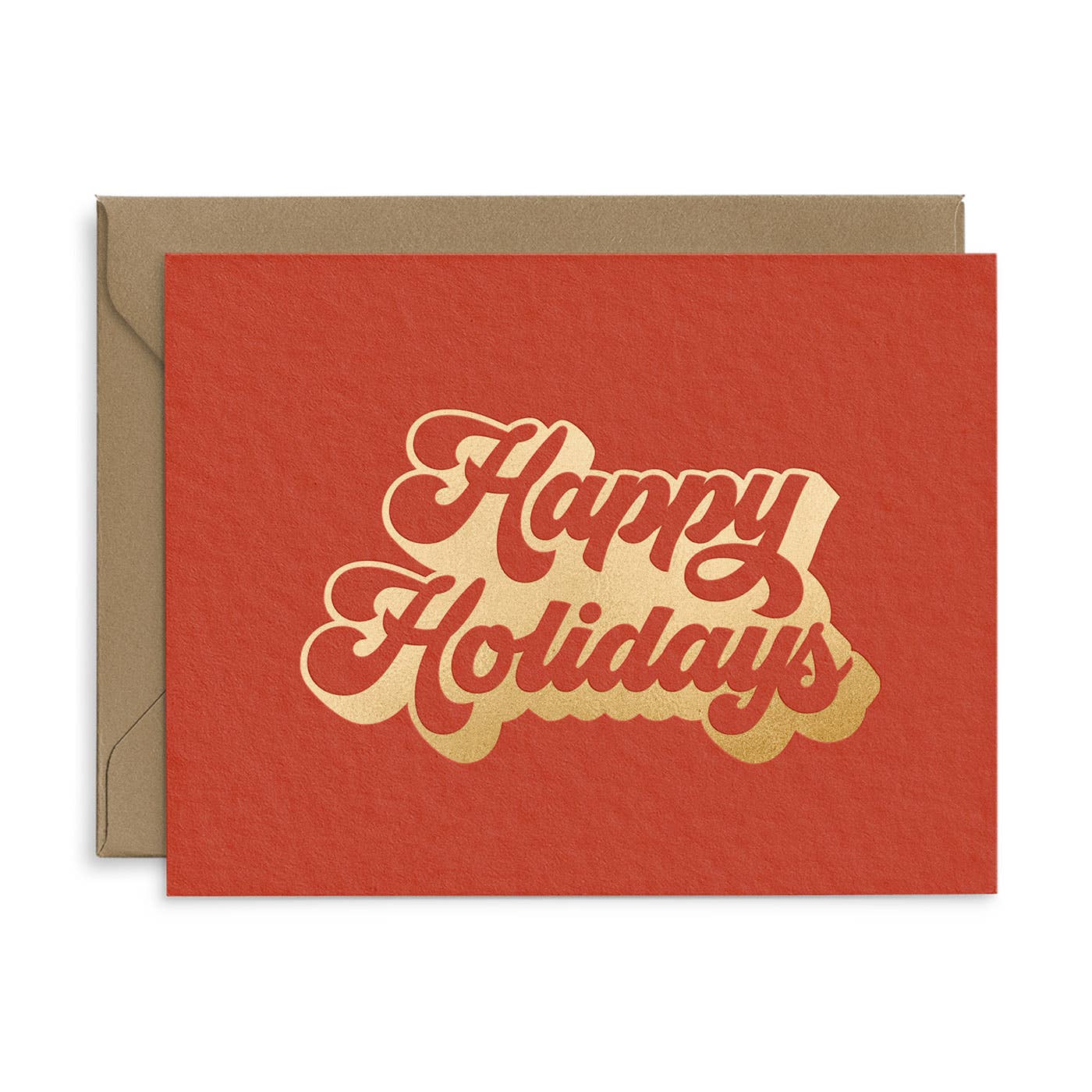 Ruff House | Retro Happy Holidays Greeting Card -
