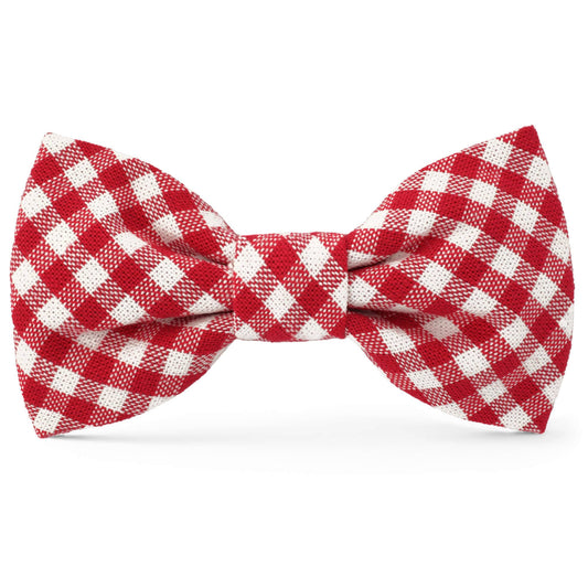 The Foggy Dog | Red Gingham Dog Bow Tie