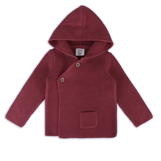 Viverano Organics | Hooded Button & Pocket Sweater Knit Baby Jacket (Organic)