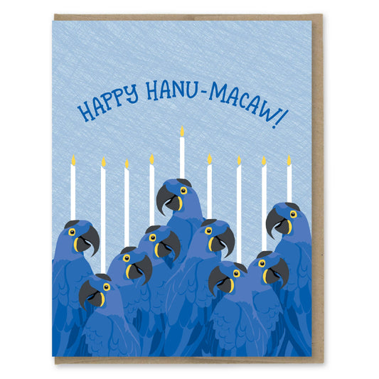 Macaws Hanukkah Card