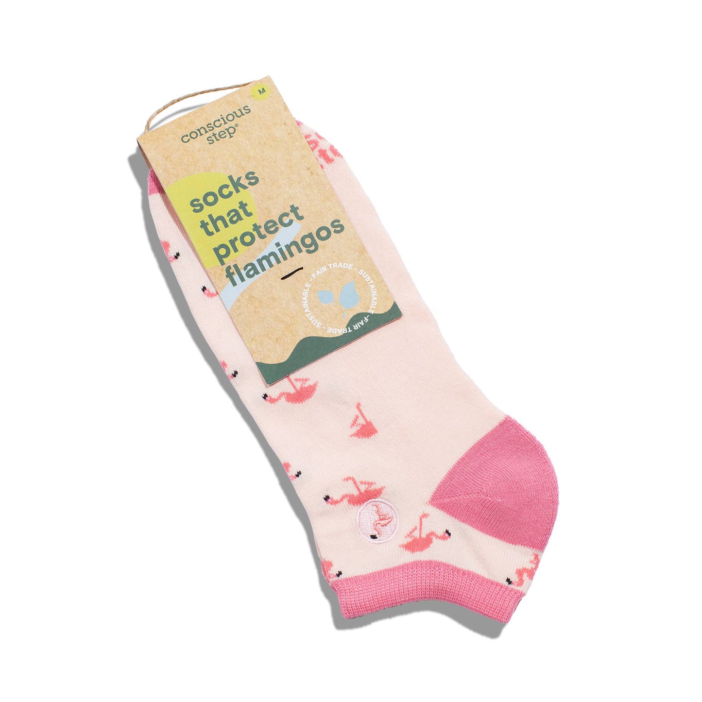 Conscious Step - Ankle Socks that Protect Flamingos | Gifts for Animal Lovers