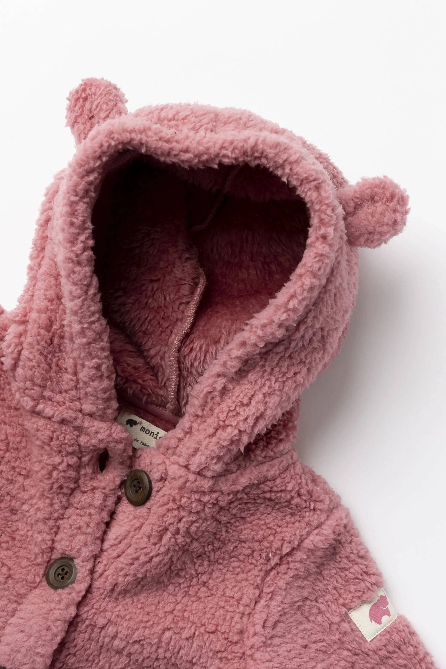 Monica + Andy | Baby Sherpa Teddy Cardigan Mauve