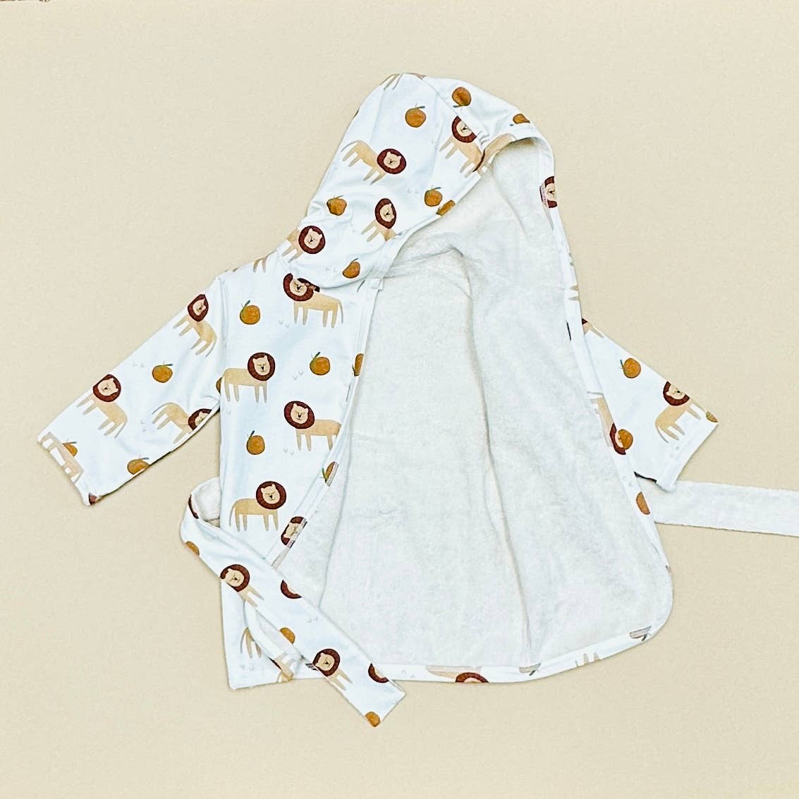 Viverano Organics | Lion Hooded Baby Bath Robe (Organic Cotton)