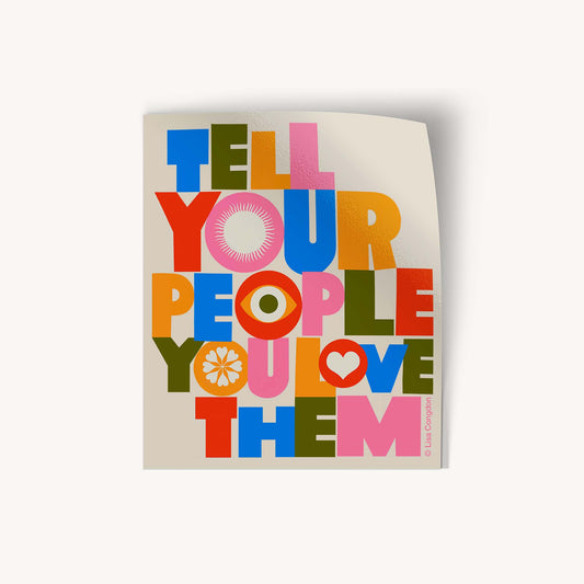 Colorful text card with motivational message on a white background