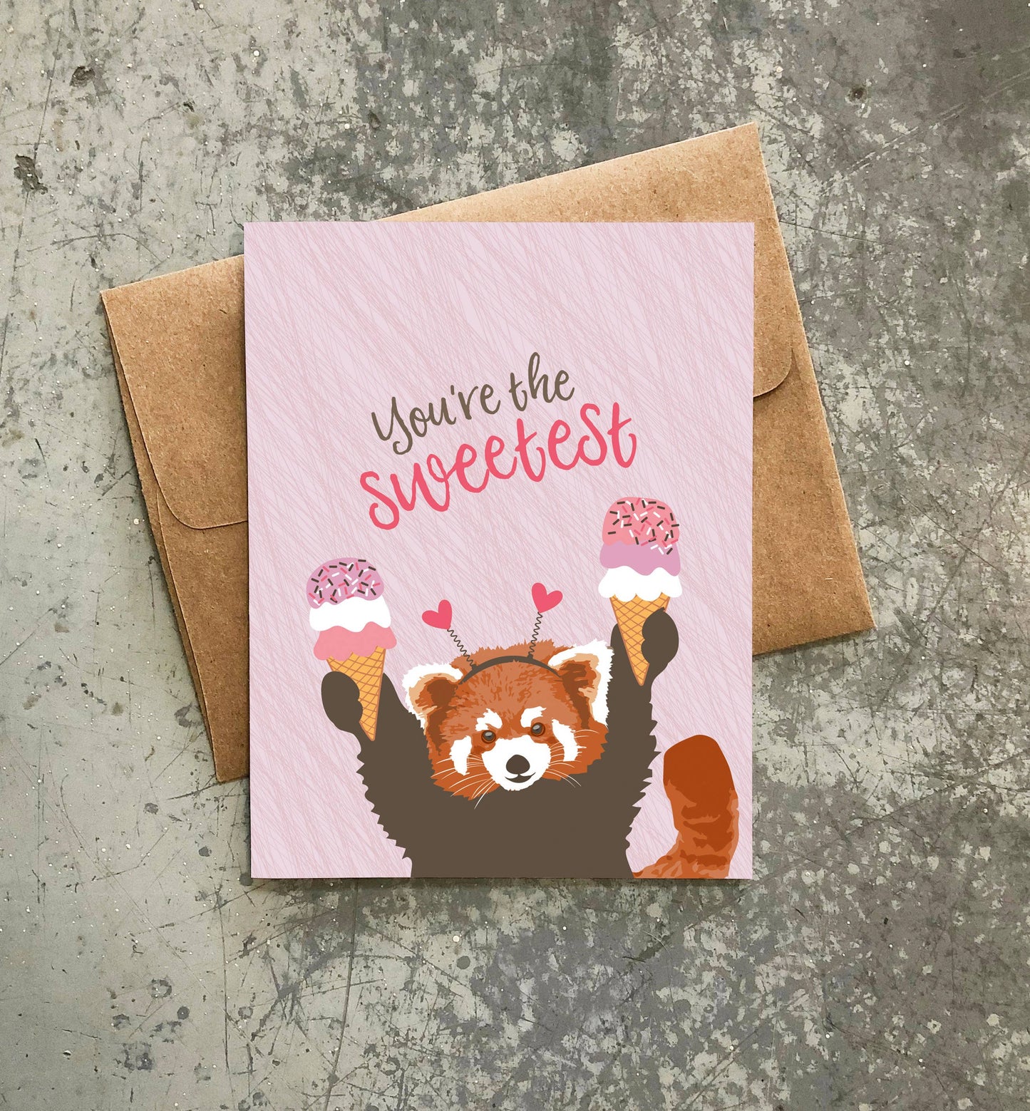 Modern Printed Matter | You're The Sweetest Red Panda Card