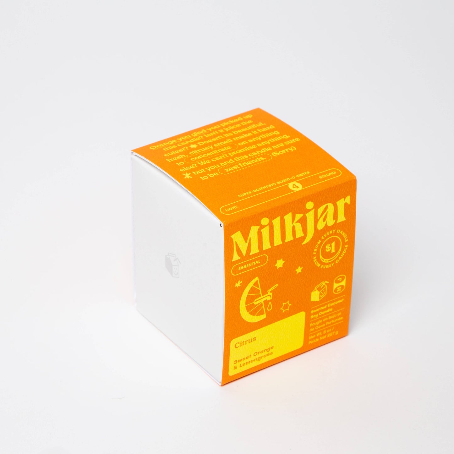 Milk Jar Candle Co | Citrus - Essential Oil Coconut Soy 8oz Candle