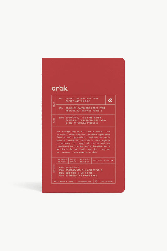 Artik Pack Of 2 Singer Sewn Notebooks | Ruled | Cherry
