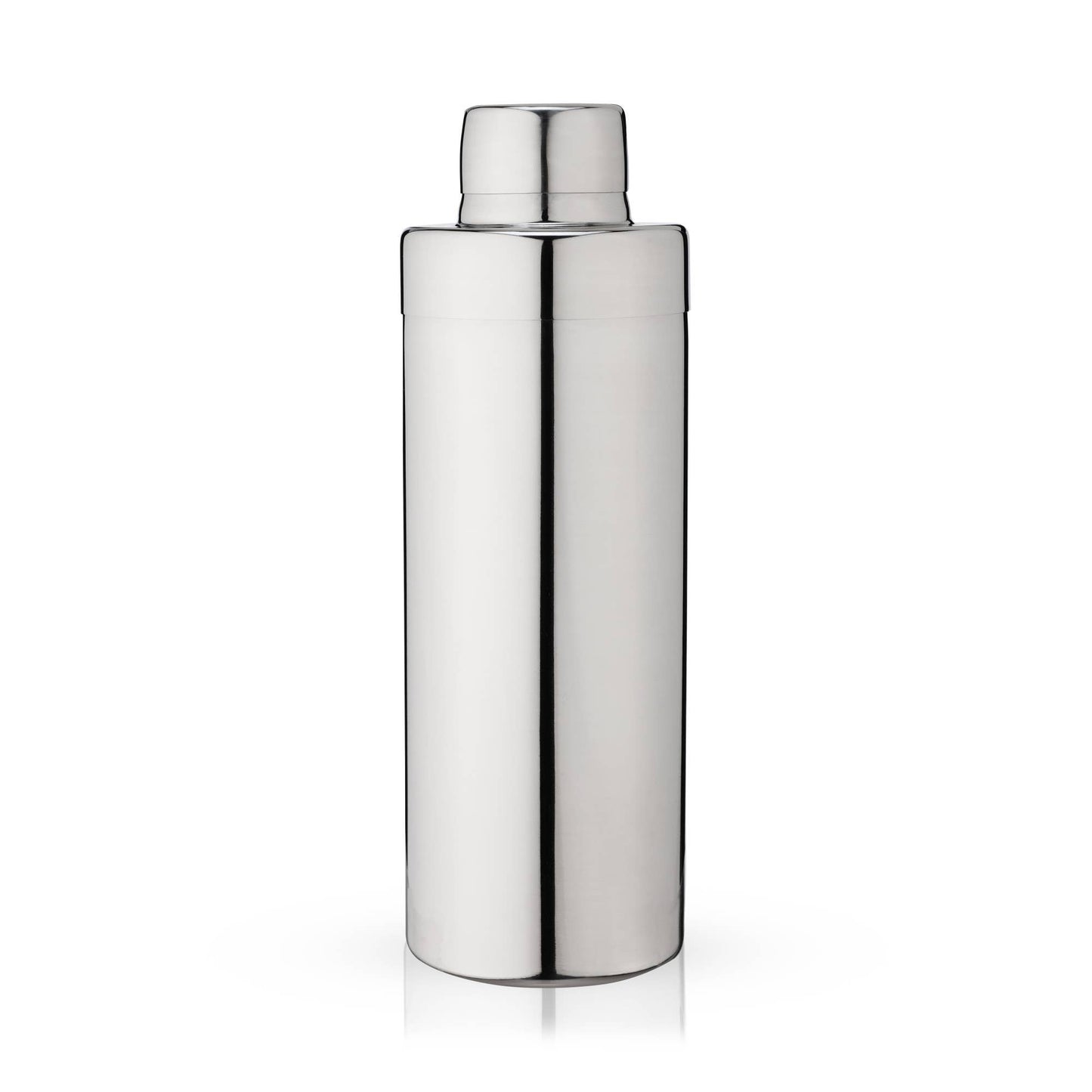 Silver cocktail shaker on a white background