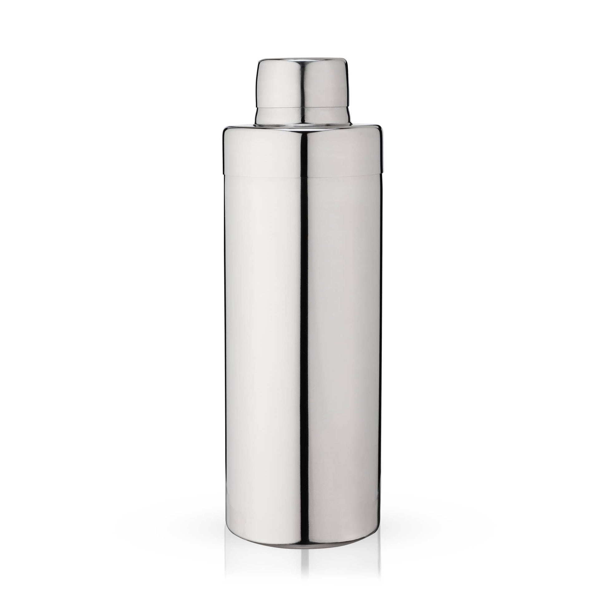 Silver cocktail shaker on a white background