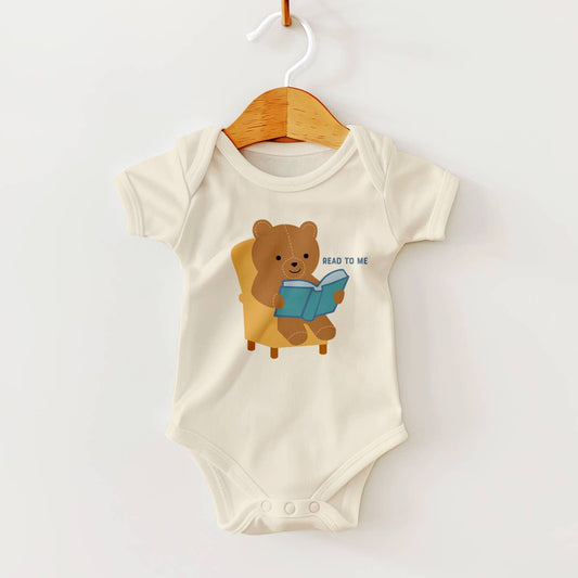 Read Me a Book Teddy Bear Baby Bodysuit