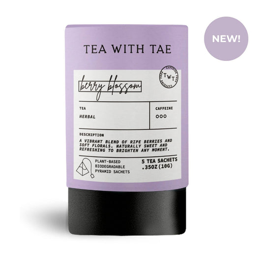 Tea with Tae | Berry Blossom Herbal Mini Tea Tube (5 tea bags)