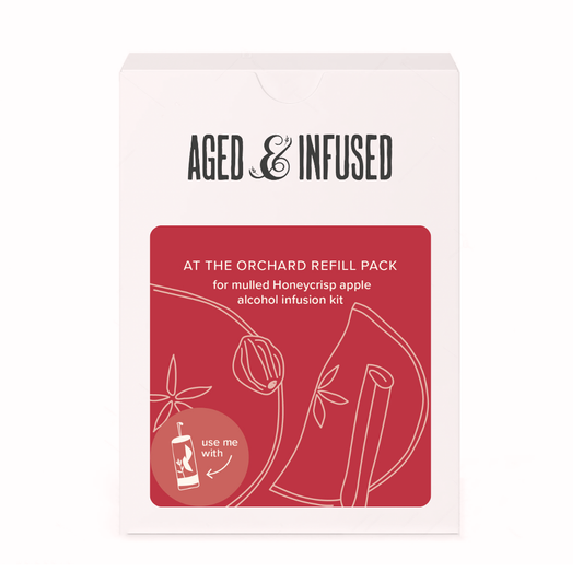 Aged & Infused alcohol infusion kit packaging on a white background