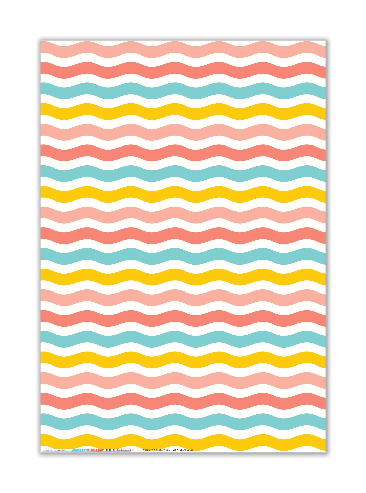 Mellowworks | RETRO COLORFUL WAVE Gift Wrap (SHEET)