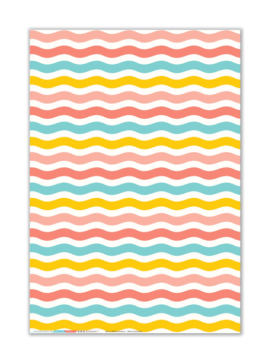 Mellowworks | RETRO COLORFUL WAVE Gift Wrap (SHEET)