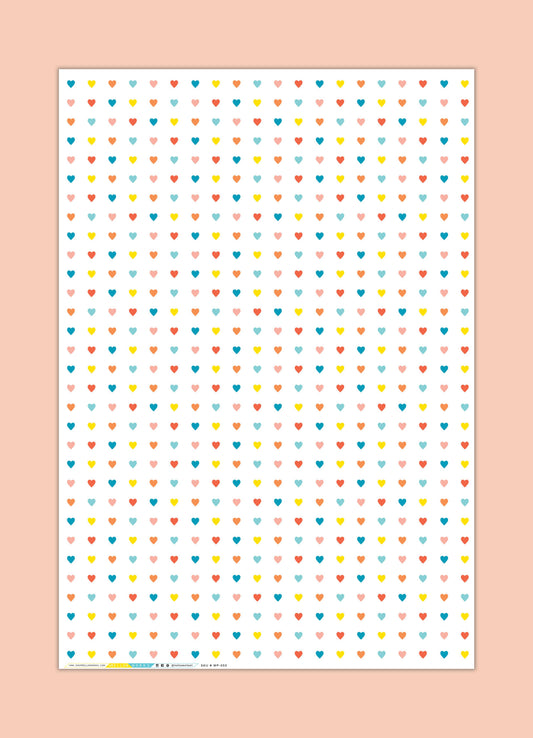 Mellowworks | RAINBOW HEARTS Gift Wrap (SHEET)