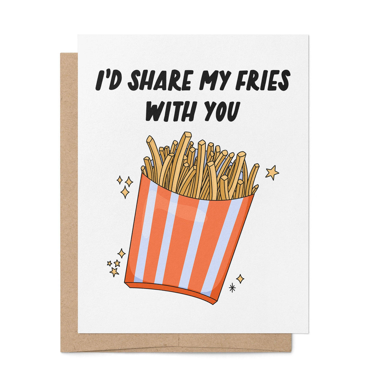 MangoIllustrated | I'd Share My Fries With You Greeting Card
