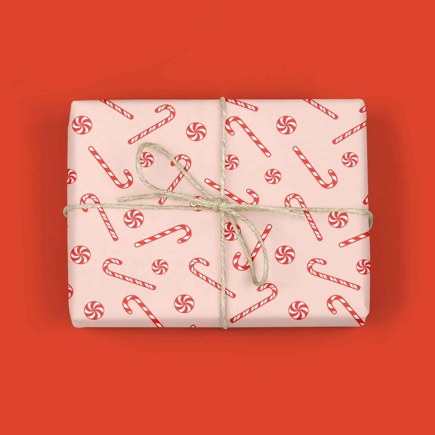 Mellowworks | CANDY CANE LANE Holiday Gift Wrap (ROLL)