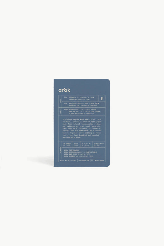 Artik Pack Of 3 Pocket Singer Sewn Notebooks Ruled Lavender