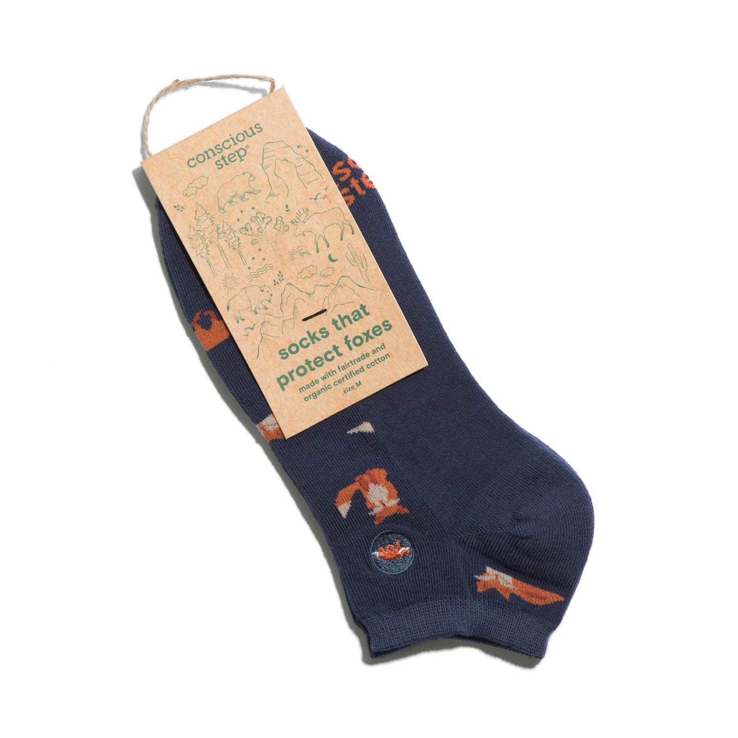 Conscious Step - Ankle Socks that Protect Foxes | Gifts for Nature Lovers