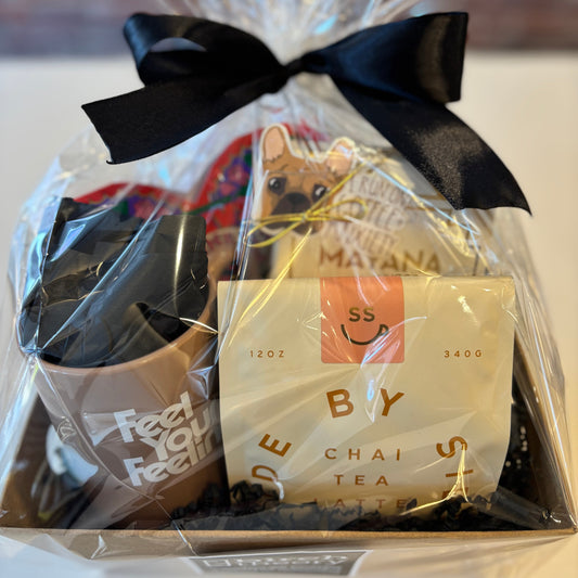 chai coffee mug gift basket