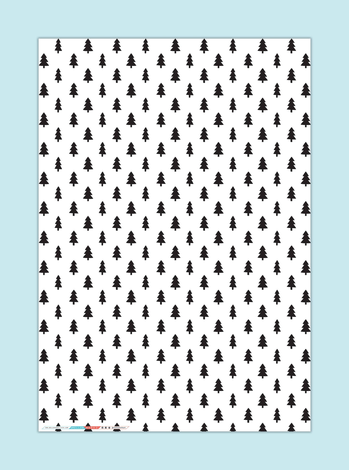 Mellowworks | CHRISTMAS TREES Gift Wrap (SHEET)