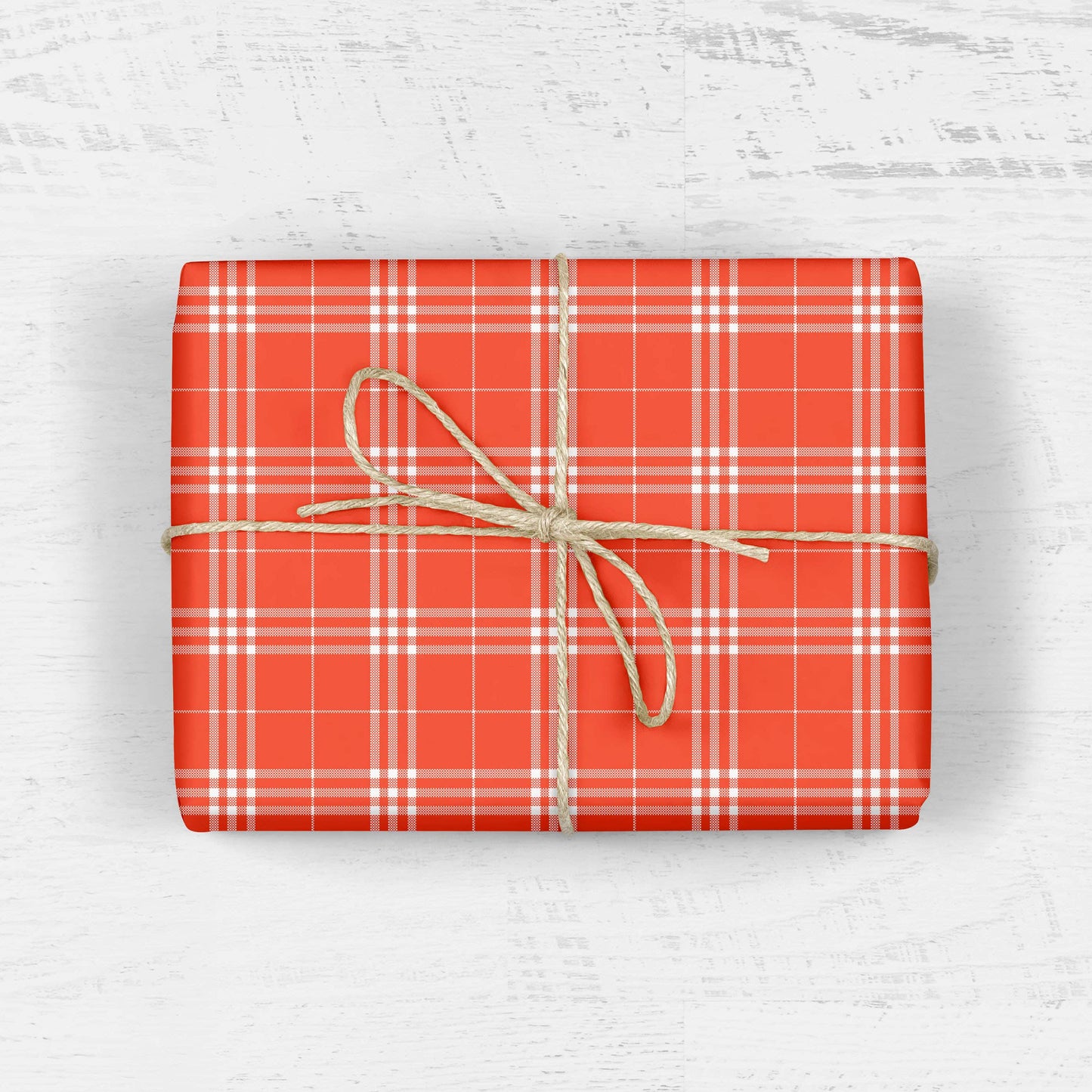 Mellowworks | RED HOLIDAY PLAID Gift Wrap (SHEET)