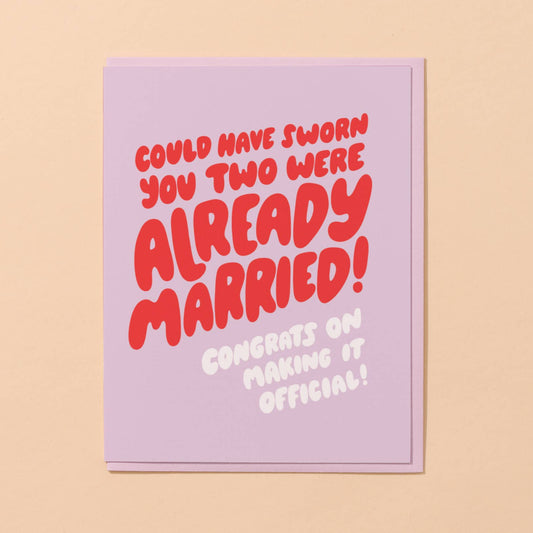 And Here We Are | Funny Wedding Card