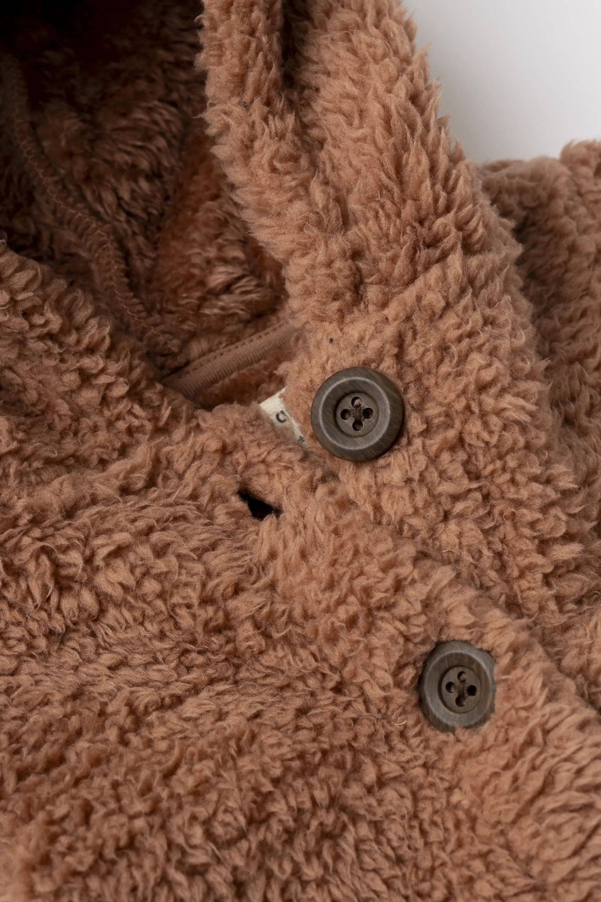 Monica + Andy - Baby Sherpa Teddy Cardigan_Caramel Brown